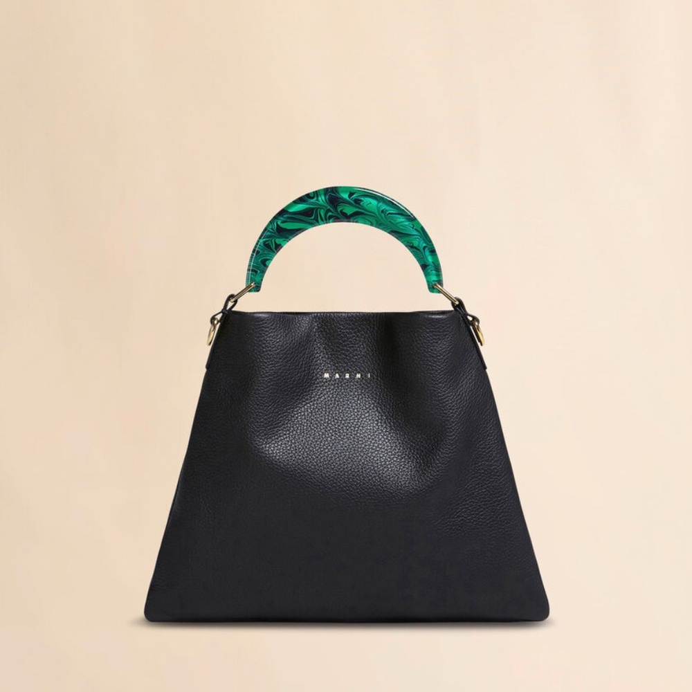 Marni Venice Small Bag in black leather